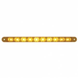 UNITED PACIFIC - 38942 - BARRA DE LUCES DE SEÑAL DE GIRO DE 10 LED DE 9" - LED ÁMBAR/LEENTE ÁMBAR