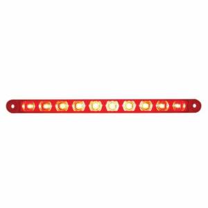 UNITED PACIFIC - 38943B - BARRA DE LUCES DE 10 LED DE 9" (PARADA, GIRO Y TRASERA) - LED ROJO/LENTE ROJA (A GRANEL)