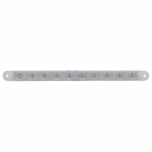 UNITED PACIFIC - 38945B - BARRA DE LUCES DE 10 LED DE 9" (PARADA, GIRO Y TRASERA) - LED ROJO/LENTE TRANSPARENTE (A GRANEL)