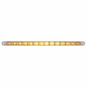 UNITED PACIFIC - 38948B - BARRA DE LUCES DE SEÑAL DE GIRO DE 14 LED DE 12" - LED ÁMBAR/LENTE TRANSPARENTE (A GRANEL)