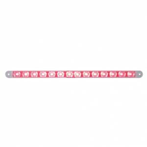 UNITED PACIFIC - 38949B - BARRA DE LUCES DE 14 LED DE 12" (PARADA, GIRO Y TRASERA) - LED ROJO/LENTE TRANSPARENTE (A GRANEL)