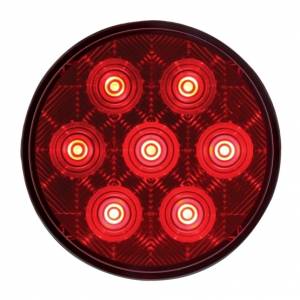 UNITED PACIFIC - 39117B - LUZ DE COMPETICIÓN REDONDA DE 7 LED DE 4" (PARADA, GIRO Y TRASERA) - LED ROJA/LENTE ROJA (A GRANEL)