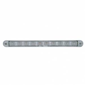 UNITED PACIFIC - UNITED PACIFIC - 39309 - BARRA DE LUCES DE 10 LED DE 9" CON BISEL (PARADA, GIRO Y COLA) - LED ROJO/LENTE TRANSPARENTE - Image 1
