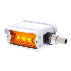 UNITED PACIFIC - 39365 - LUZ DE DOBLE CARA DE 6 LED DE FUNCIÓN ÚNICA CON VISERA - MONTAJE HORIZONTAL - LED ÁMBAR Y ROJO/LENTE ÁMBAR Y ROJA