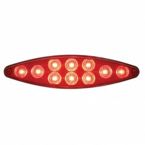 UNITED PACIFIC - UNITED PACIFIC - 39402 - LUZ "OJO DE GATO" DE 10 LED CON BISEL (PARADA, GIRO Y COLA) - LED ROJO/LENTE ROJA - Image 1