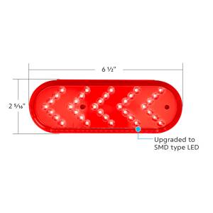 UNITED PACIFIC - UNITED PACIFIC - 39476 - LUZ DE SEÑAL DE GIRO SECUENCIAL OVALADA REFLECTOR DE 35 LED DE 6" - LED ROJO/LEENTE ROJA - Image 11