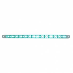 UNITED PACIFIC - 39484B - TIRA DE LUCES AUXILIARES DE 14 LED DE 12" - LED VERDE/LENTE TRANSPARENTE (A GRANEL)