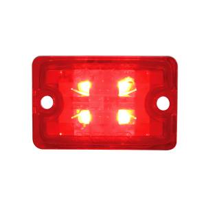 UNITED PACIFIC - 39512B - LUZ DE VARILLA PEQUEÑA DE 4 LED SOLAMENTE - LED ROJO/LENTE ROJA (A GRANEL)