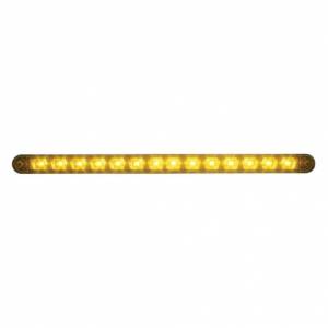 UNITED PACIFIC - UNITED PACIFIC - 39606 - BARRA DE LUCES DE SEÑAL DE GIRO DE 14 LED DE 12" CON BISEL - LED ÁMBAR/LEENTE ÁMBAR - Image 1