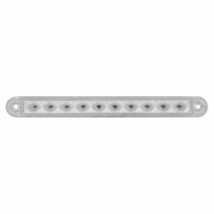 UNITED PACIFIC - 39686B - BARRA DE LUCES DE SEÑAL DE GIRO DE 10 LED DE 6-1/2" - LED ÁMBAR/LENTE TRANSPARENTE (A GRANEL)