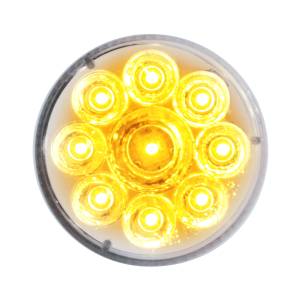 UNITED PACIFIC - 39741 - LUZ REFLECTOR PURA REDONDA DE 9 LED DE 2-1/2" (LIQUIDACIÓN/MARCADOR) - LED ÁMBAR/LENTE TRANSPARENTE