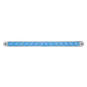 UNITED PACIFIC - 39804 - TIRA DE LUCES AUXILIARES DE 14 LED DE 12" CON BISEL - LED AZUL/LENTE TRANSPARENTE