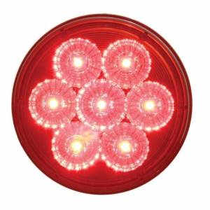 UNITED PACIFIC - 39924B - LUZ REFLECTORA REDONDA DE 7 LED DE 4" (PARADA, GIRO Y TRASERA) - LED ROJA/LENTE ROJA (A GRANEL)