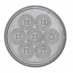 UNITED PACIFIC - 39925B - LUZ REFLECTORA REDONDA DE 7 LED DE 4" (PARADA, GIRO Y TRASERA) - LED ROJA/LENTE TRANSPARENTE (A GRANEL)