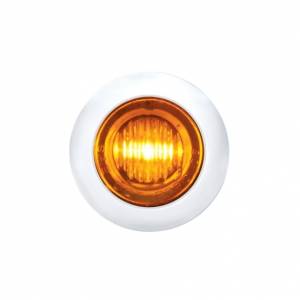 UNITED PACIFIC - 39932 - MINI LUZ DE 3 LED DE 3/4" CON BISEL (LIQUIDACIÓN/MARCADOR) - LED ÁMBAR/LENTE ÁMBAR