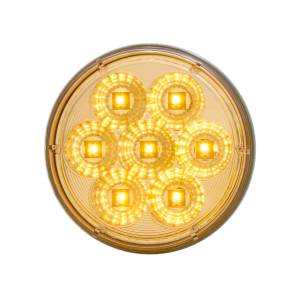 UNITED PACIFIC - 39974 - LUZ DE SEÑAL DE GIRO REFLECTORA DE 7 LED DE 4" - LED ÁMBAR/LENTE TRANSPARENTE