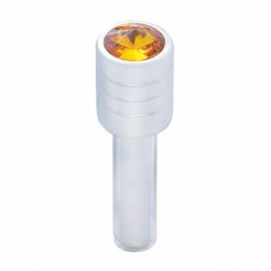UNITED PACIFIC - 40199 - PERILLA DE CERRADURA DE PUERTA CROMADA CON CRISTAL ÁMBAR DE 7/16" (2 UNIDADES/JUEGO)