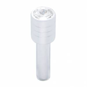 UNITED PACIFIC - 40201 - PERILLA DE CERRADURA DE PUERTA CROMADA CON CRISTAL TRANSPARENTE DE 7/16" (2 PIEZAS/JUEGO)