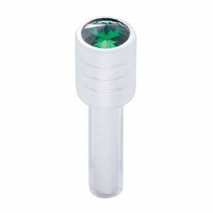 UNITED PACIFIC - 40202 - PERILLA DE CERRADURA DE PUERTA CROMADA CON CRISTAL VERDE DE 7/16" (2PC/SET)