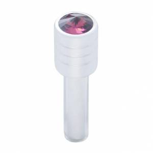UNITED PACIFIC - 40204 - PERILLA DE CERRADURA DE PUERTA CROMADA CON CRISTAL MORADO DE 7/16" (2 UNIDADES/JUEGO)