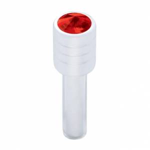 UNITED PACIFIC - 40205 - PERILLA DE CERRADURA DE PUERTA CROMADA CON CRISTAL ROJO DE 7/16" (2PC/SET)