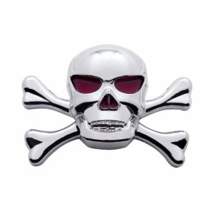 UNITED PACIFIC - 50100 - ACENTO DE CALAVERA CROMADA CON HUESOS CRUZADOS