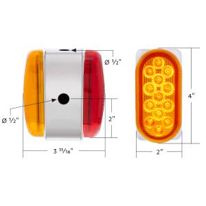 UNITED PACIFIC - UNITED PACIFIC - 60055 - REFLECTOR DE DOBLE FUNCIÓN DE 26 LED LUZ OVALADA DE DOBLE CARA CON SOPORTE DE ACERO INOXIDABLE - LED ÁMBAR Y ROJO/LEENTE ÁMBAR Y ROJA - Image 21