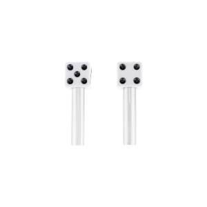 UNITED PACIFIC - 70041 - CERRADURA DE PUERTA DE DADOS - POMOS BLANCOS (2 UNIDADES/JUEGO)