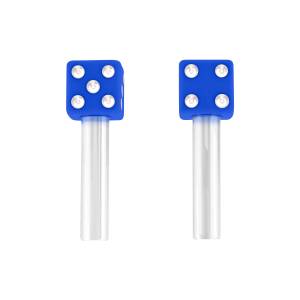 UNITED PACIFIC - 70043 - PERILLAS DE CERRADURA DE PUERTA DE DADOS - AZUL (2 UNIDADES/JUEGO)