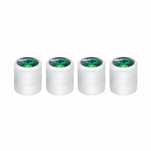 UNITED PACIFIC - 70056 - TAPONES DE VÁLVULA REDONDOS CROMADOS CON CRISTAL VERDE (PACK DE 4)