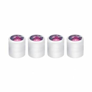 UNITED PACIFIC - 70057 - TAPONES DE VÁLVULA REDONDOS CROMADOS CON CRISTAL MORADO (PACK DE 4)
