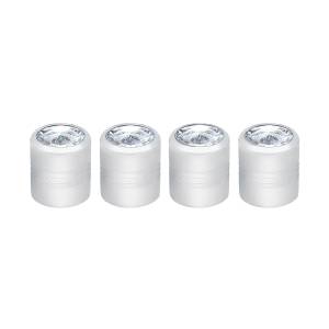 UNITED PACIFIC - 70058 - TAPONES DE VÁLVULA REDONDOS CROMADOS CON CRISTAL TRANSPARENTE (PACK DE 4)