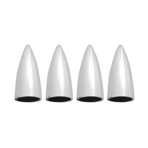 UNITED PACIFIC - 70061 - TAPONES DE VÁLVULA CROMADOS CON CABEZA DE BALA (PACK DE 4)