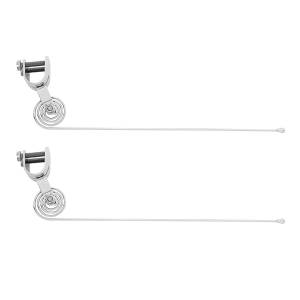 UNITED PACIFIC - 70200 - PALETAS DE BORDILLO VINTAGE CROMADAS (PACK DE 2)