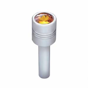 UNITED PACIFIC - 70210 - PERILLA DE CERRADURA DE PUERTA CROMADA CON CRISTAL ÁMBAR DE 9/16" (PAQUETE DE 2)