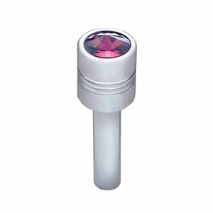 UNITED PACIFIC - 70213 - PERILLA DE CERRADURA DE PUERTA CROMADA CON CRISTAL MORADO DE 9/16" (PAQUETE DE 2)