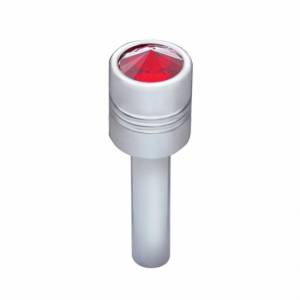 UNITED PACIFIC - 70215 - PERILLA DE CERRADURA DE PUERTA CROMADA CON CRISTAL ROJO DE 9/16" (PAQUETE DE 2)