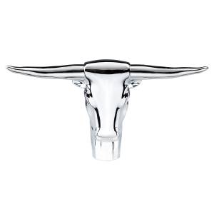 UNITED PACIFIC - UNITED PACIFIC - 72034 - ORNAMENTO DE CAPOTA DE TORO DE CUERNO LARGO FUNDIDO A PRESIÓN - CROMADO - Image 2