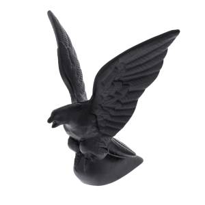UNITED PACIFIC - 72050 - ORNAMENTO DE CAPUCHA ÁGUILA AMERICANA FUNDIDO A PRESIÓN - NEGRO MATE