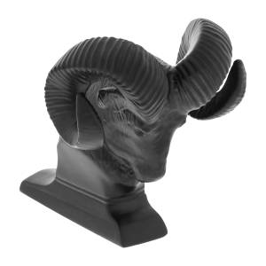 UNITED PACIFIC - 72052 - ORNAMENTO DE CAPUCHA BIGHORN FUNDIDO A PRESIÓN - NEGRO MATE