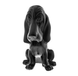 UNITED PACIFIC - 72053 - ORNAMENTO DE CAPUCHA BASSETT HOUND FUNDIDO A PRESIÓN - NEGRO MATE