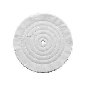 UNITED PACIFIC - 90022 - BUFF DE MUSELINA SUAVE BLANCA DE 8" - CÉNTRICO DE 1/2"