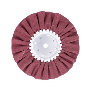 UNITED PACIFIC - 90023 - BUFF DE VÍAS AÉREAS TRATADO ROJO DE 8" - EJE DE 5/8" Y 1/2"