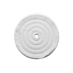 UNITED PACIFIC - 90029 - BUFF DE MUSELINA SUAVE BLANCA DE 6" - CÉNTRICO DE 1/2"