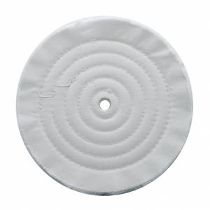 UNITED PACIFIC - 90078 - BUFF DE MUSELINA SUAVE BLANCA DE 8" - CENTRO DE 1/8"