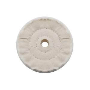 UNITED PACIFIC - 90096 - BUFF DE MUSELINA SUAVE BLANCA DE 3" - CÉNTRICO DE 5/8"