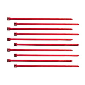UNITED PACIFIC - 90307 - BRIDA PARA CABLES DE NYLON DE 4" - ROJA (PAQUETE DE 10)