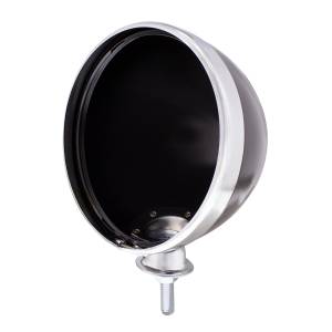 UNITED PACIFIC - A5022B - CARCASA DE FARO ESTILO DIETZ NEGRO DE 7" Y LLANTA CROMADA SOLAMENTE Y 34222 PIGTAIL (PAR)
