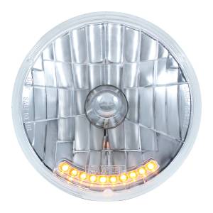 UNITED PACIFIC - S2010LED - FARO DELANTERO DE CRISTAL DE 7" CON 10 LUCES DE POSICIÓN LED AMBAR