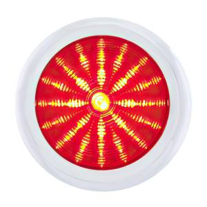 UNITED PACIFIC - STL1006LED - LUZ TRASERA ESTILO PONTIAC 1950 DE 41 LED CON BISEL CROMADO Y LENTE ROJA
